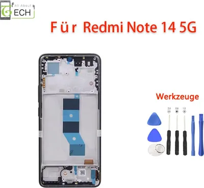 Produktbild von Für Xiaomi Redmi Note 14 5G 24094RAD4G LCD Display (OLED) mit Rahmen Touchscreen