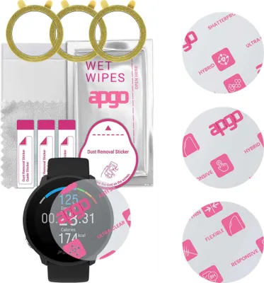 Produktbild von apgo 3 Stück Schutzglas, klar, kompatibel mit Polar Electro Unite  Smartwatch, Hybrid 8H, Ersatz für Hartglas, Displayschutzglas, Bildschirmschutz, Displayschutz, kratzfest