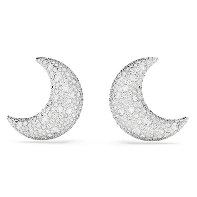 Produktbild von Swarovski Ohrclips Damen Luna Mond Weiß Rhodiniert 5666158