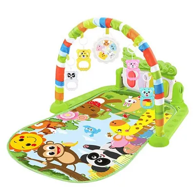 Imagen del producto de Dispositivo de gimnasia para bebés con elementos musicales: combina juego y aprendizaje, color verde