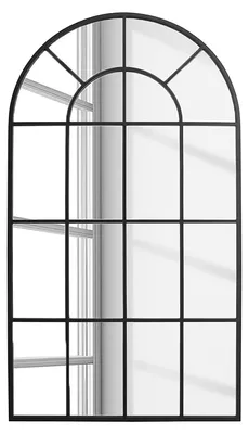 Produktbild von home24 Spiegel - Halbrund - Metall - Schwarz