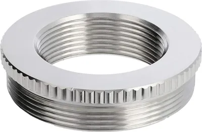 Productafbeelding van WISKA Reductie PG/PG van PG42x1,588 naar PG29x1,588. MRR-42, rond, messing (CuZn), vernikkeld. Aansluitdraad: 10,0 mm - 1