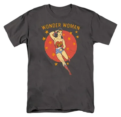 Produktbild von Wonder Woman - T-Shirt für Herren/Damen Uni TV36980 (M) (Holzkohle), KI-generiertes Bild
