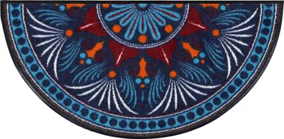 Produktbild von Salonloewe Fußmatte Yara" halbrund dunkelblau 42x85 cm halbrund"