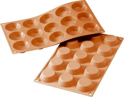 Obrázok produktu pre Silikomart SF014, Plech na muffiny, Obdĺžnikový, 0,375 L, Červená, Silikón, 15 mm