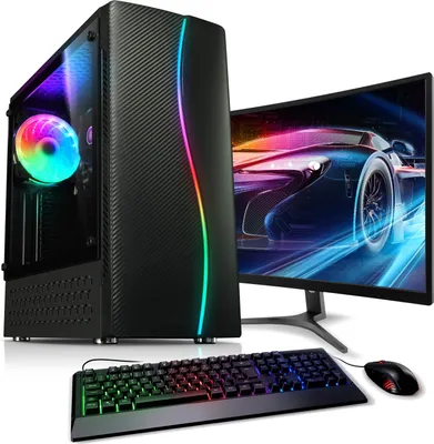 Produktbild von kiebel.de PC Set mit 23.8 Zoll TFT Starter AMD Ryzen 7 5700G, 16GB DDR4, AMD Vega Grafik, 1TB SSD, WLAN, Windows 11, Komplettsystem