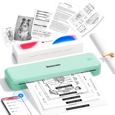 Produktbild von M834 Mobiler Drucker A4 für Unterwegs,A4 Unterstützt Thermopapier für Büro, Schule, Zuhause,Auf Reisen und Unterwegs,Tragbare Drucker Android und iOS,