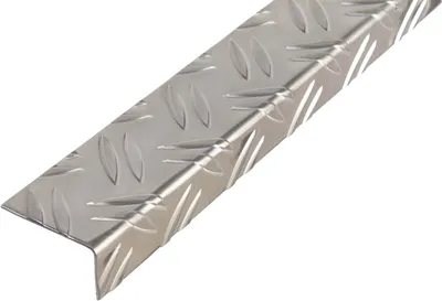 Produktbild von Alberts Winkelprofil | Riffel-Prägung | Aluminium, blank | 1000 x 53,6 x 29,5 mm