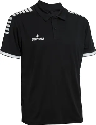 Produktbild von DERBYSTAR Primo Polo-Shirt, Gr.140/152, schwarz weiss