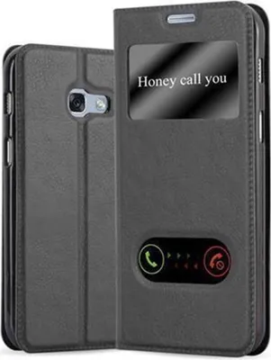 Image de Cadorabo Housse pour Samsung Galaxy A3 2017 Housse en noir Housse pour portable Book Case Cover Etui