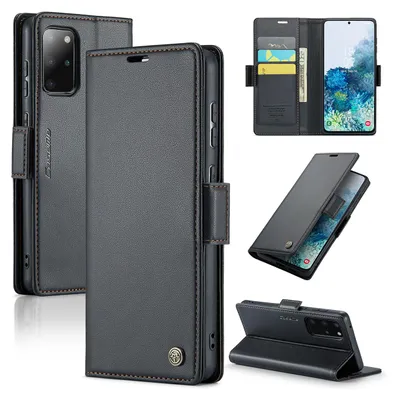 Produktbild von Galaxy S20 Plus Hülle, Leder Brieftasche Kartenfach Schutzhülle mit Standfunktion für Samsung Galaxy S20 Plus Schwarz