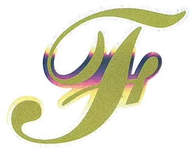 Produktbild von Aufkleber Monogramma Buchstabe F, Gold Metallescente