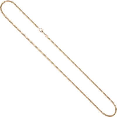 Produktbild von 2,0mm Panzerkette Kette Collier 585 Gold Rotgold 50cm Halskette Halsschmuck