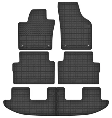 Produktbild von Gummi-Fußmatten für Seat Alhambra II 2010-2018 (Minivan) – Schwarz, passgenau – Wielganizator SolidTread