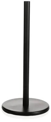 Image de Porte-rouleau de papier essuie-tout sur pied - Porte-rouleau pour la cuisine - Porte-rouleau sur pied en métal - Porte-rouleau de papier essuie-tout sans perçage - 32 cm (1 pièce - noir)