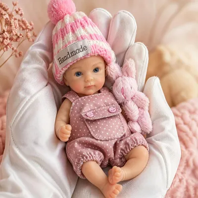 Imagen del producto de Muñeca de silicona realista para bebés, 15 cm, para niñas, ideal para aliviar el estrés
