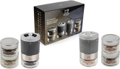 Immagine prodotto di Set regalo PEUGEOT MAESTRO DUO Macinapepe Macinino per11cm Cambia barattoli per spezie
