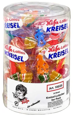 Image de Küfa Kreisel Sucettes fruitées 20 sachets de 3 pièces 1200g