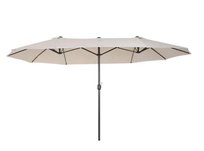 Produktbild von Sonnenschirm mit Handkurbel Wetterbeständig 455 cm x 270 cm x 240 cm Stahl XXL