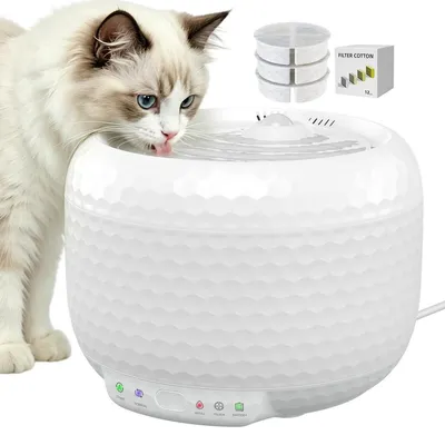 Productafbeelding van Kattenfontein van 1,8 liter met 2 stromingsmodi en een ultrasilente pomp