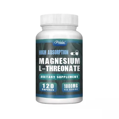 Produktbild von Magnesium L-Threonate 1000mg (120 Kapseln) Nahrungsergänzungsmittel, Gehirn-Booster, Gedächtnis, Konzentration, kognitive Funktion