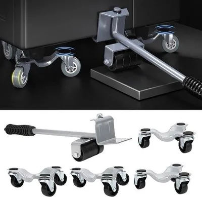 Image de Roulettes de transport pour meubles - Lot de 4 pour une charge de 400 kg - Antidérapantes - Faciles à utiliser - Chariot de transport pour meubles - Chariot de manutention