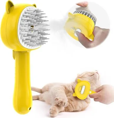 Productafbeelding van Haarverwijderaar voor honden en katten - Zelfreinigende borstel voor massage en vachtverzorging