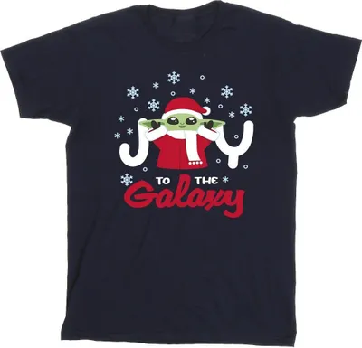 Produktbild von Star Wars - "The Mandalorian Joy To The Galaxy" T-Shirt für Herren BI52012 (XXL) (Marineblau)