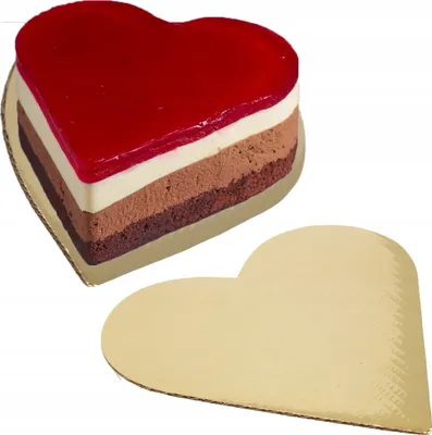 Produktbild von Podkładka Pod Tort Serce Gruby Złoty 23,5X23Cm Podkład Pod Ciasto