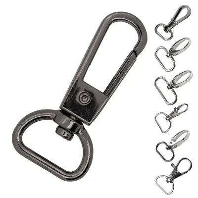 1 Bolzen-Karabiner Karabinerhaken anthrazit 15x45 mm