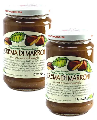 Produktbild von Agritur -  Maronencreme mit Rum und Vanille - 60 Prozent Frucht mit Rohrzucker - 2 x 330 g