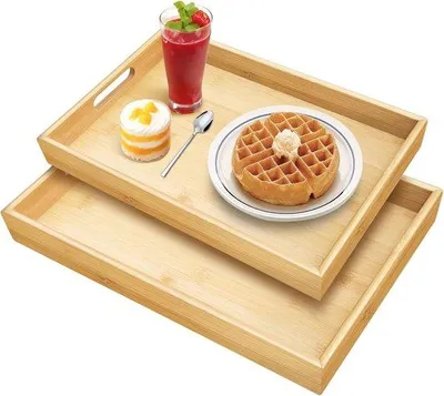 Produktbild von Famanu Bambus Tablett Set - 2 Stück
