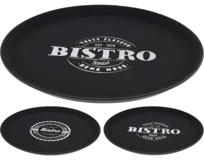Produktbild von EXCELLENT HOUSEWARE Servierplatte Serviertablett Kellnertablett rutschfest 35 cm
