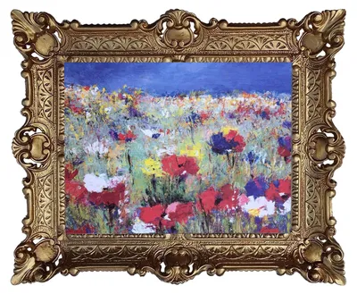 Produktbild von Solidchoice – Wunderschöne Reproduktion eines antiken Gemäldes in einem barocken Rahmen, Vintage-Landschaft, 22 x 18 Zoll