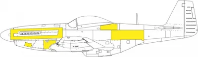 Produktbild von Eduard Accessories CX665 - 1:72 P-51D surface panels - Neu
