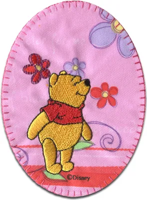 Produktbild von Disney © Winnie Pooh Blumen - Aufnäher, Bügelbild, Aufbügler, Applikationen, Patches, Flicken, Zum Aufbügeln, Größe: 10,7 x 8 cm