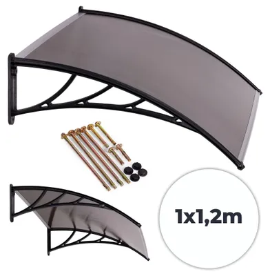Produktbild von Eingangstür-Vordach 120x100 cm Polycarbonat-Abdeckung