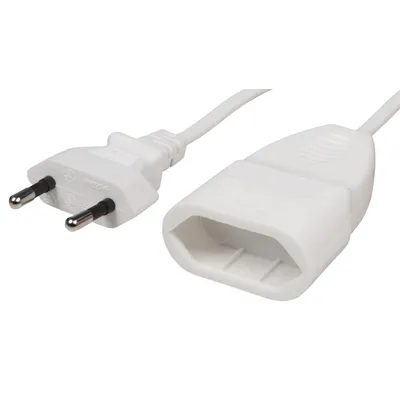 Produktbild von Verlängerungskabel McPower, 10m, Eurostecker auf Eurokupplung, weiß