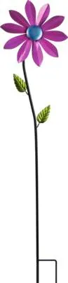 Produktbild von Gartenstecker Windrad Lafiora Sonnenblume Metall H 96 cm lila