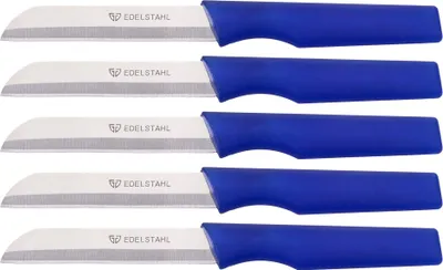 Produktbild von Schälmesser, 5-teilig, Edelstahl, Blau