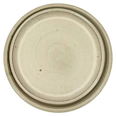 Produktbild von Provencelia Keramik Untersetzer BASE Blaugrün, Ø40 x H5 cm, frostbeständig, handgefertigt, glasiert, Outdoor, Garten, Terrasse, winterfest