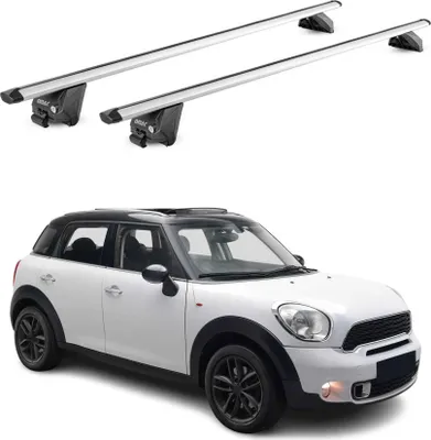 Image de Barres de toit pour Mini Countryman R60 F60 2010-2023 100 kg aluminium argent 2 pièces ABE