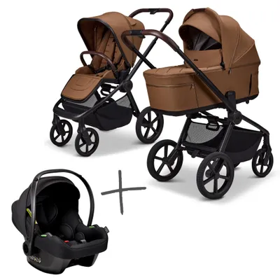 Produktbild von Moon Resea FOLD SET Kombi-Kinderwagen cognac inkl. Cosmo Babyschale