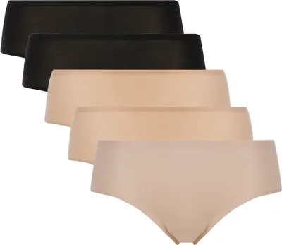 Produktbild von Chantelle Damen Shorty 5er Pack - SoftStretch, nahtlos, Baumwolle, Einheitsgröße Schwarz/Nude/Creme 36-44