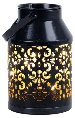 Produktbild von LED Solarleuchte, schwarz, Pflanzgefäß, H 16 cm