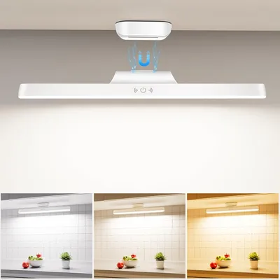 Produktbild von 32 cm wiederaufladbare LED-Lampe – 3000 mAh, Speichersensor, Magnet, einstellbares Licht, vielseitig einsetzbar