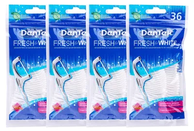 Produktbild von Zahnseide-Sticks für eine schonende Zahnaufhellung, 36 Stück