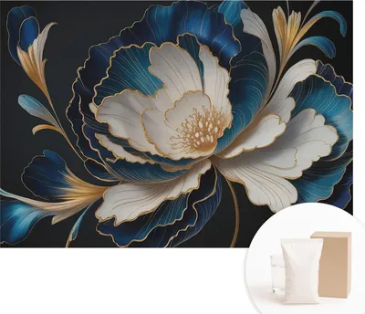 Produktbild von Fototapete - Wandbilder für Wohnzimmer - 312x219 cm - Dekorative Wandfolie - Modernes Design für Wanddekoration - Tapeten für Innenräume - Blumenmuster