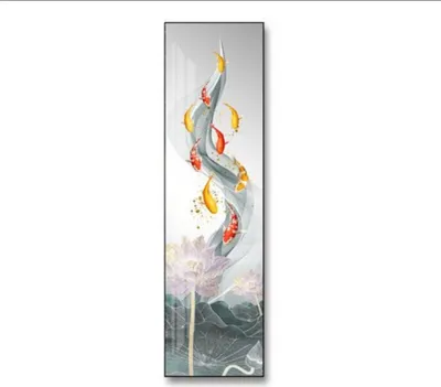 Produktbild von TPFLiving Kunstdruck LW-312 (OHNE RAHMEN) Poster - Leinwand - Wandbild - Hochauflösender Giclée-Druck, langlebig und hochwertig - Hochbildformat - Abstrakte Formen -  - Größe: 35x140cm