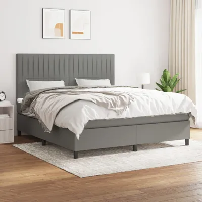 Produktbild von Maison Exclusive - Boxspringbett mit Matratze Dunkelgrau 180x200 cm Stoff